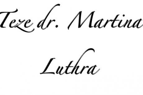 Teze dr. Martina Luthra